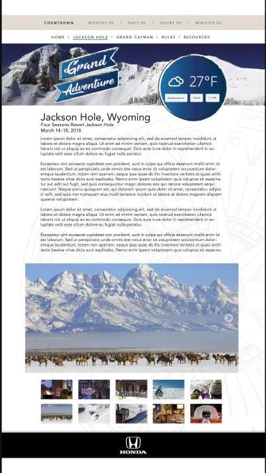Grand Adventure Jackson Hole, Wyoming destination page