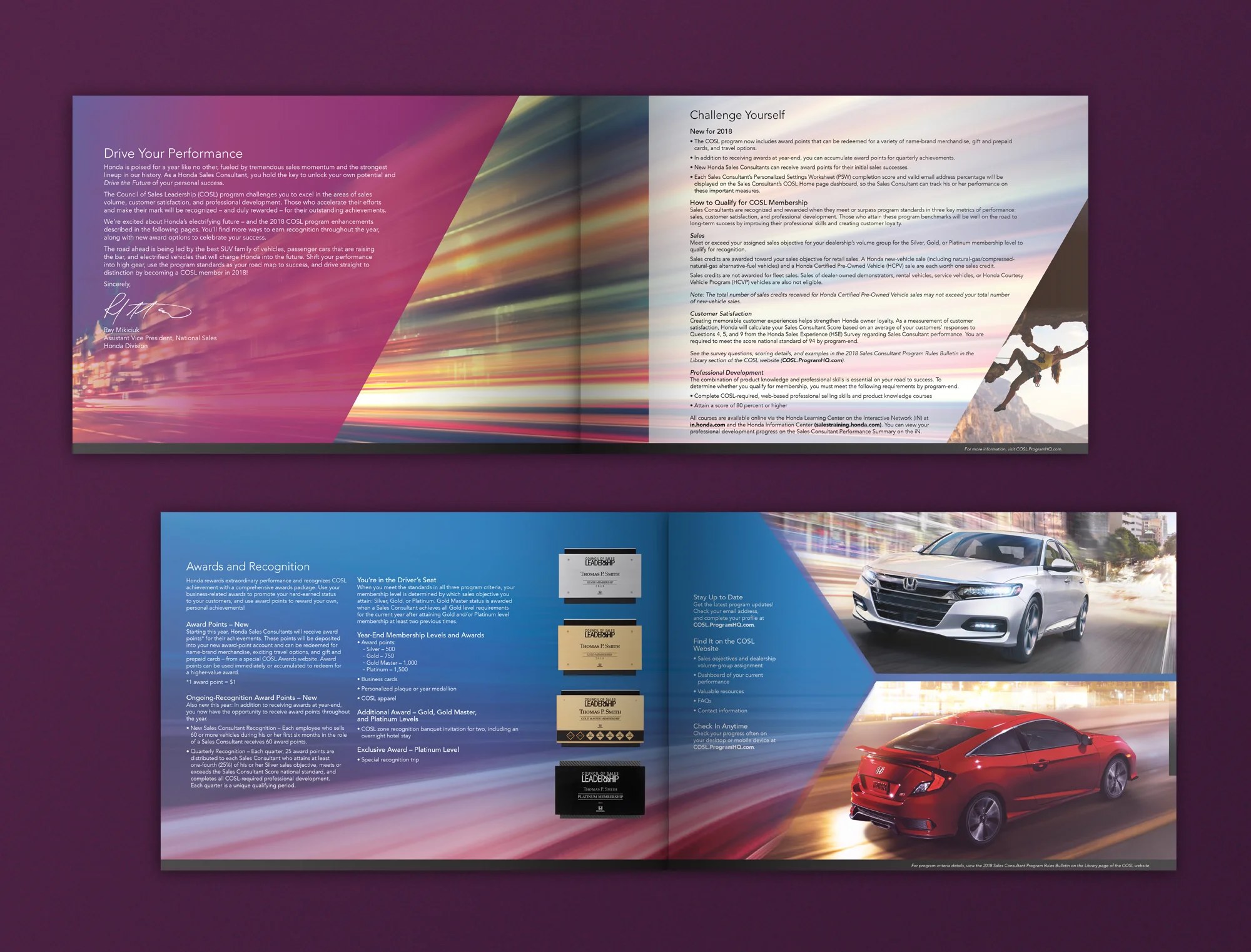 Council of Sales Leadership brochure inside spreads